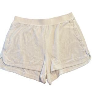 Gap Womens white terry shorts, elastic waist, XL tall